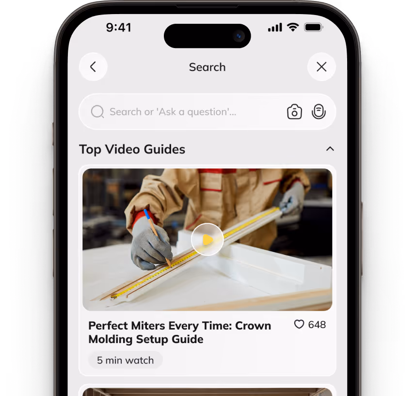 Crew standards in the TradeCraft app